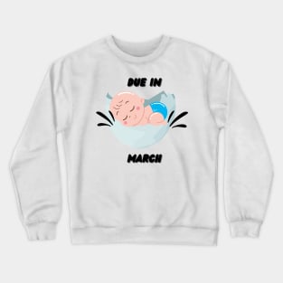 Due in March Baby Gift Crewneck Sweatshirt